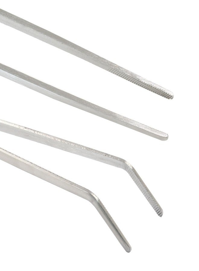 Coufce 2PCS Stainless Steel Reptile Feeding Tongs, Long Tweezers Aquarium Terrarium Feeder Tools for Reptiles, Lizards, Snakes (Straight and Curved) - Image 5